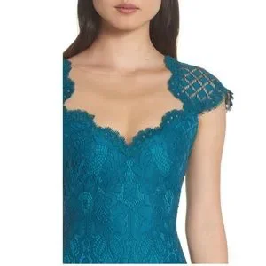 TADASHI SHOJI::ワンピース:4[RESALE] Tadashi Shoji | Dresses | Tadashi Shoji Teal Lace Cap